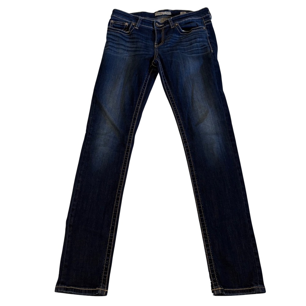 BKE Payton Jeans Womens Fits 32L Dark Wash Skinny Low Rise Stretch Denim